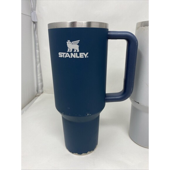 Stanley 40 Oz Tumbler Lot- 3 Tumblers - Blue / Black Gray - Picture 2 of 9